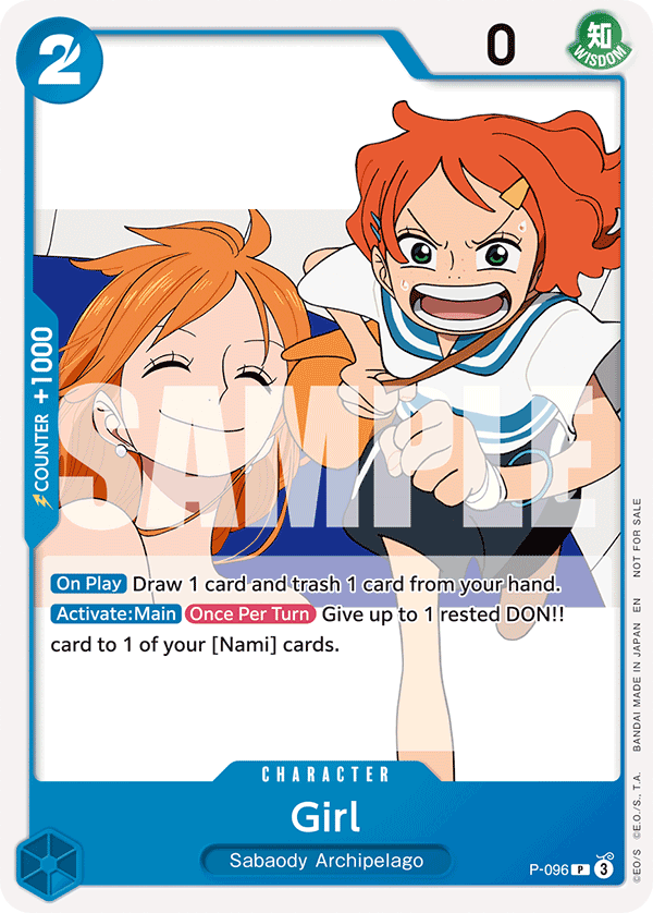 Carte Girl P-096 Promo — One Piece TCG PROMO Promos (Bandai)