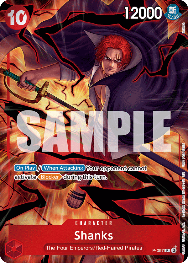 Carte Shanks P-097 Promo — One Piece TCG PROMO Promos (Bandai)