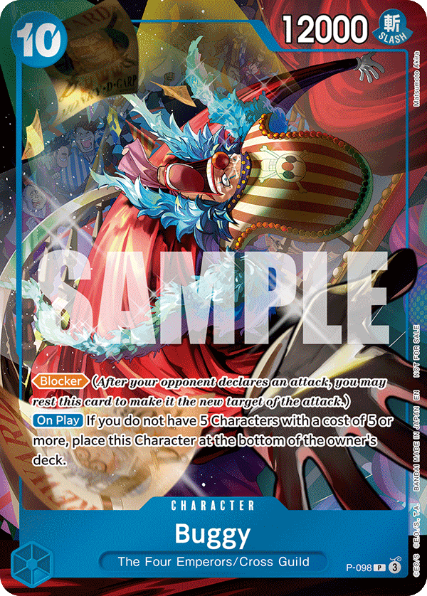 Carte Buggy P-098 Promo — One Piece TCG PROMO (Bandai)