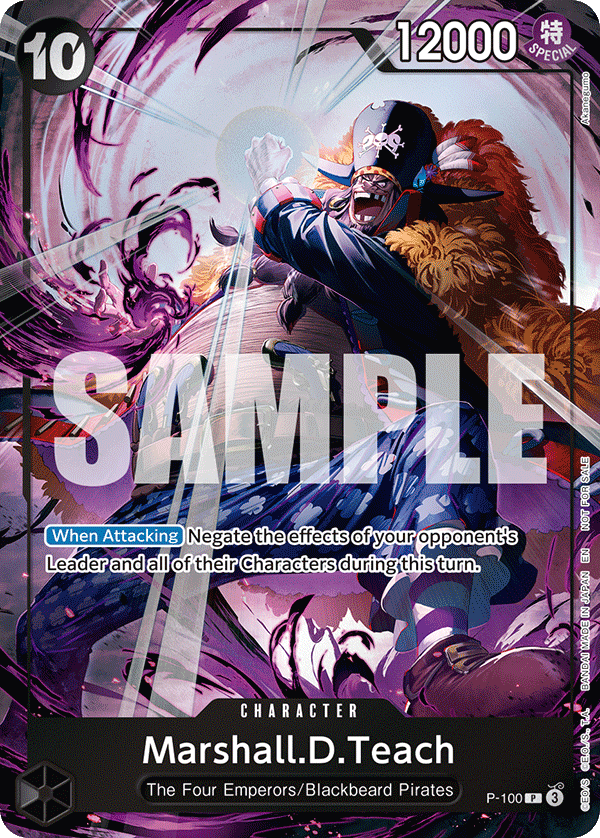 Carte Marshall.D.Teach P-100 Promo — One Piece TCG PROMO Promos (Bandai)