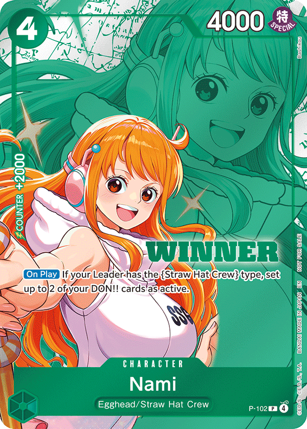 Carte Nami P-102_p2 Promo Alt Art — One Piece TCG PROMO Promos (Bandai)