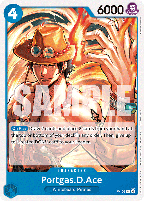 Carte Portgas.D.Ace P-103_p1 Promo Alt Art — One Piece TCG PROMO Promos (Bandai)