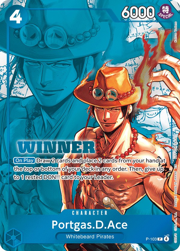 Carte Portgas.D.Ace P-103_p2 Promo Alt Art — One Piece TCG PROMO Promos (Bandai)