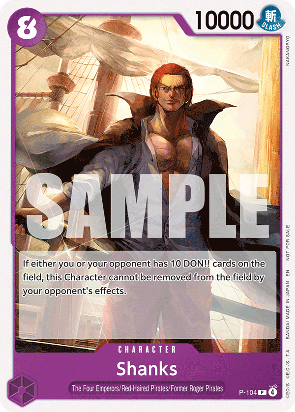 Carte Shanks P-104_p1 Promo Alt Art — One Piece TCG PROMO Promos (Bandai)