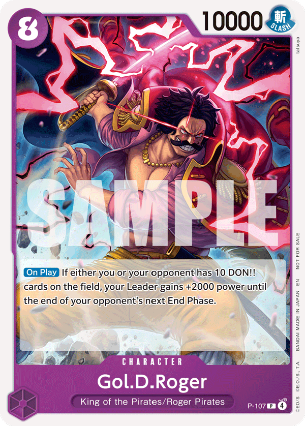 Carte Gol D. Roger P-107 Promo — One Piece TCG PROMO Promos (Bandai)