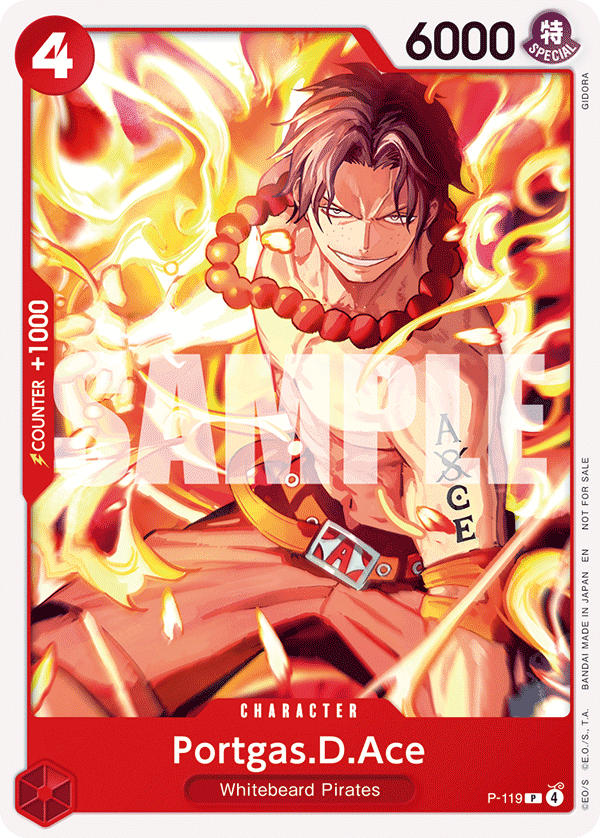 Carte Portgas.D.Ace P-119 Promo — One Piece TCG PROMO (Bandai)