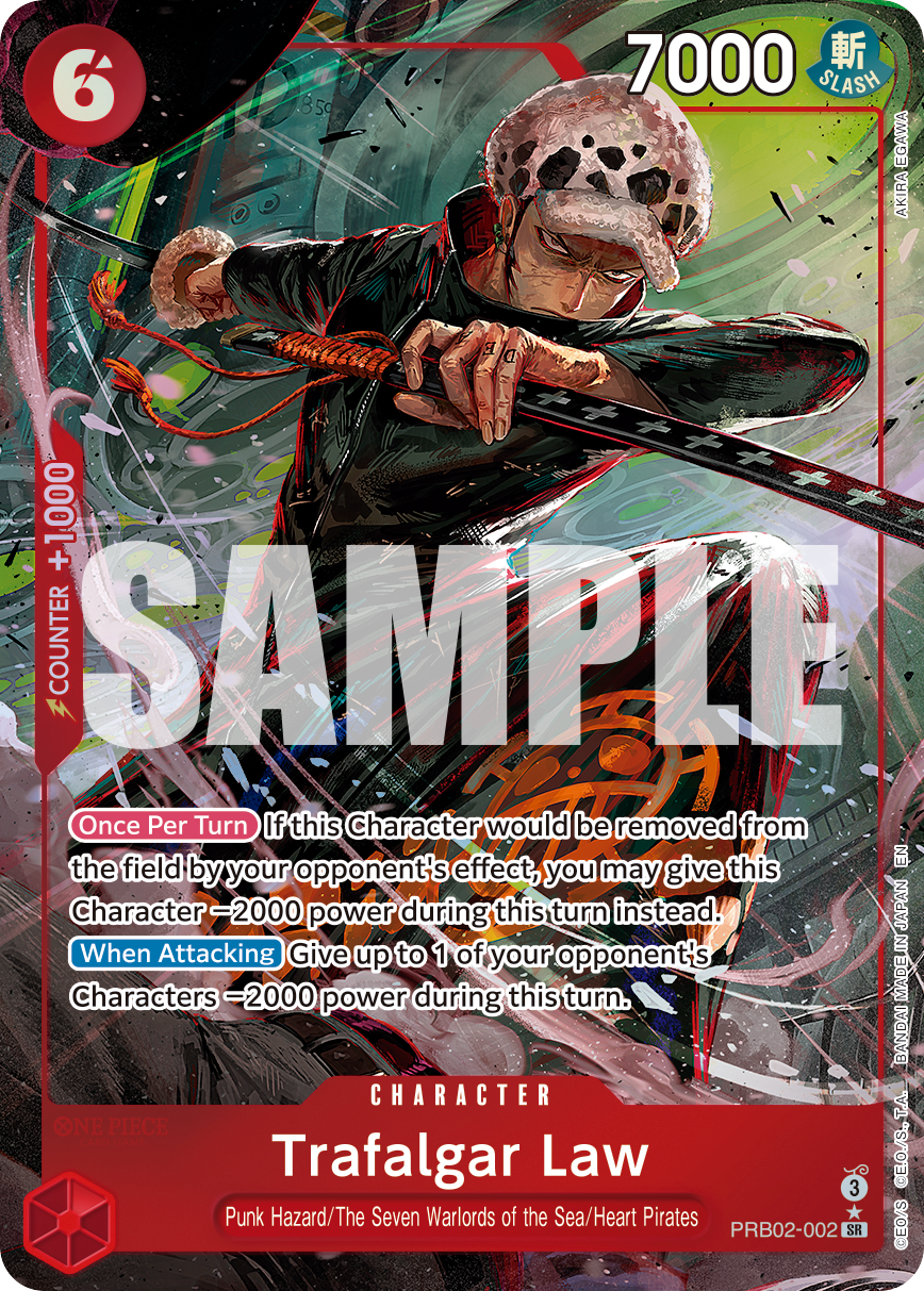 Carte Trafalgar Law PRB02-002_p1 Super Rare Alt Art — One Piece TCG PRB-02 The Best Vol. 2 (Bandai)