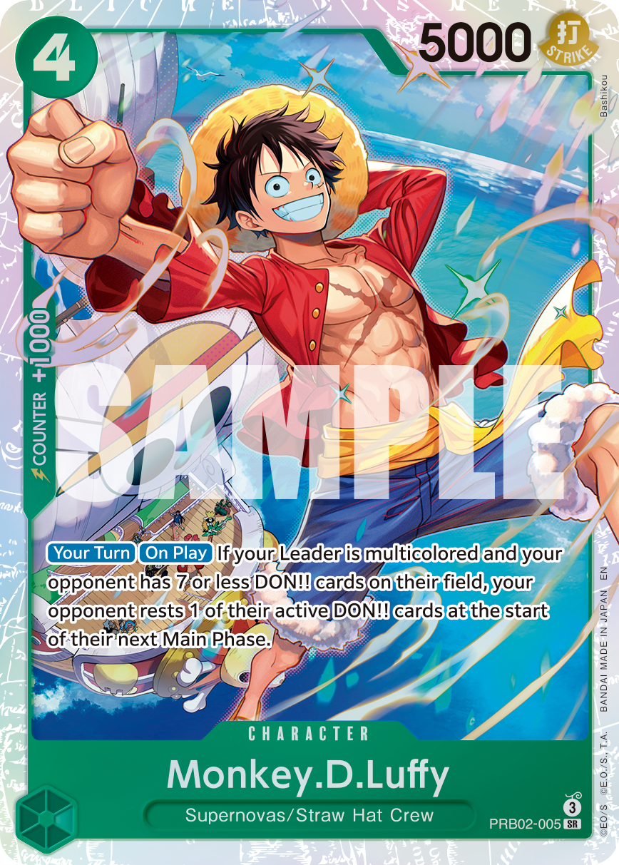Carte Monkey D. Luffy PRB02-005 Super Rare — One Piece TCG PRB-02 The Best Vol. 2 (Bandai)