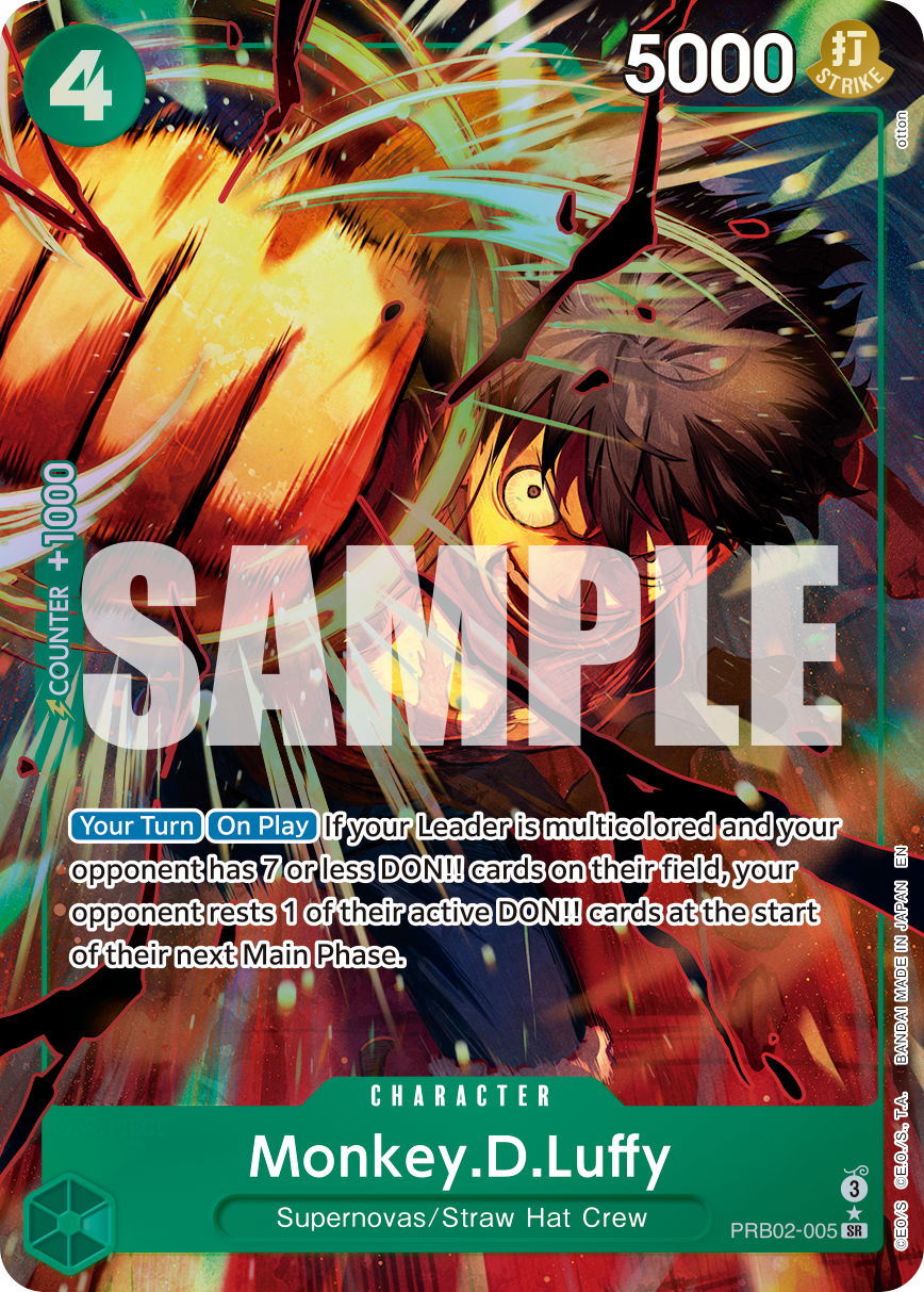 Carte Monkey D. Luffy PRB02-005_p1 Super Rare Alt Art — One Piece TCG PRB-02 The Best Vol. 2 (Bandai)