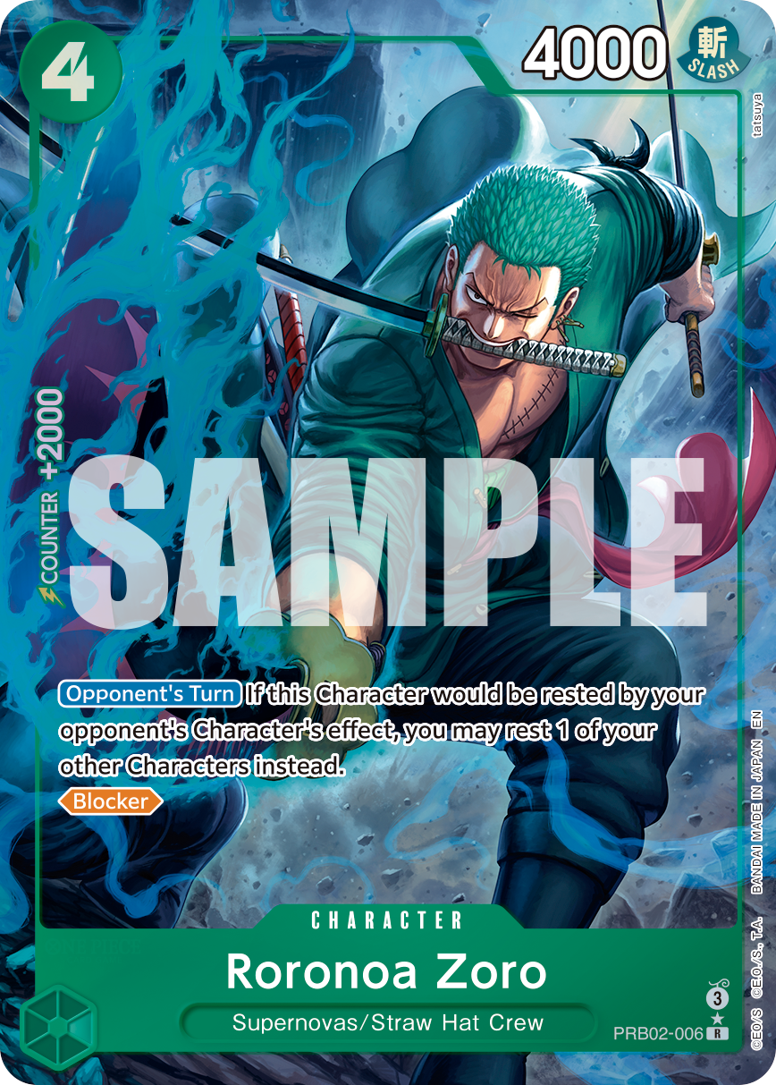 Carte Roronoa Zoro PRB02-006_p1 Rare Alt Art — One Piece TCG PRB-02 The Best Vol. 2 (Bandai)