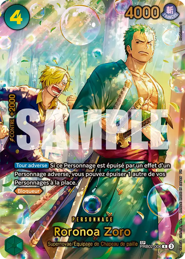 Carte Roronoa Zoro PRB02-006_p2 Special OP14-EB04 — One Piece TCG (Bandai)
