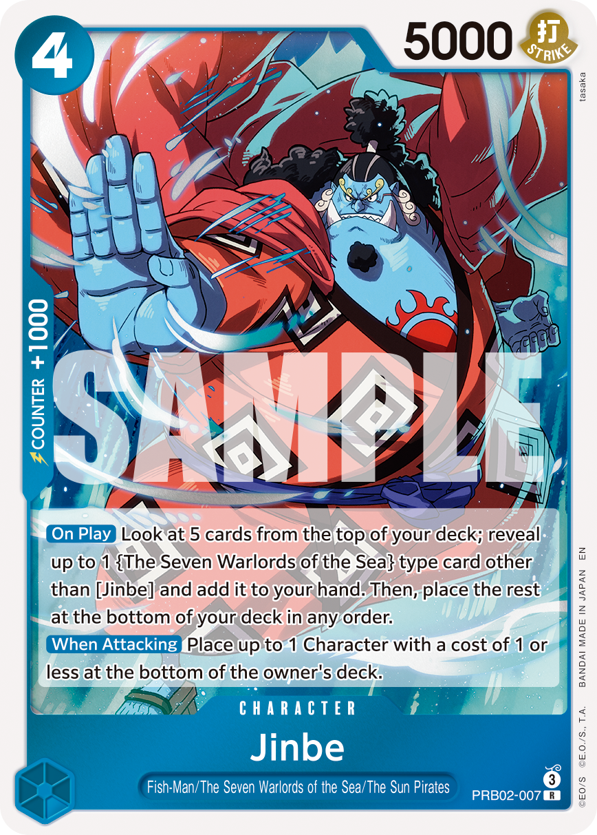 Carte Jinbe PRB02-007 Rare — One Piece TCG PRB-02 The Best Vol. 2 (Bandai)