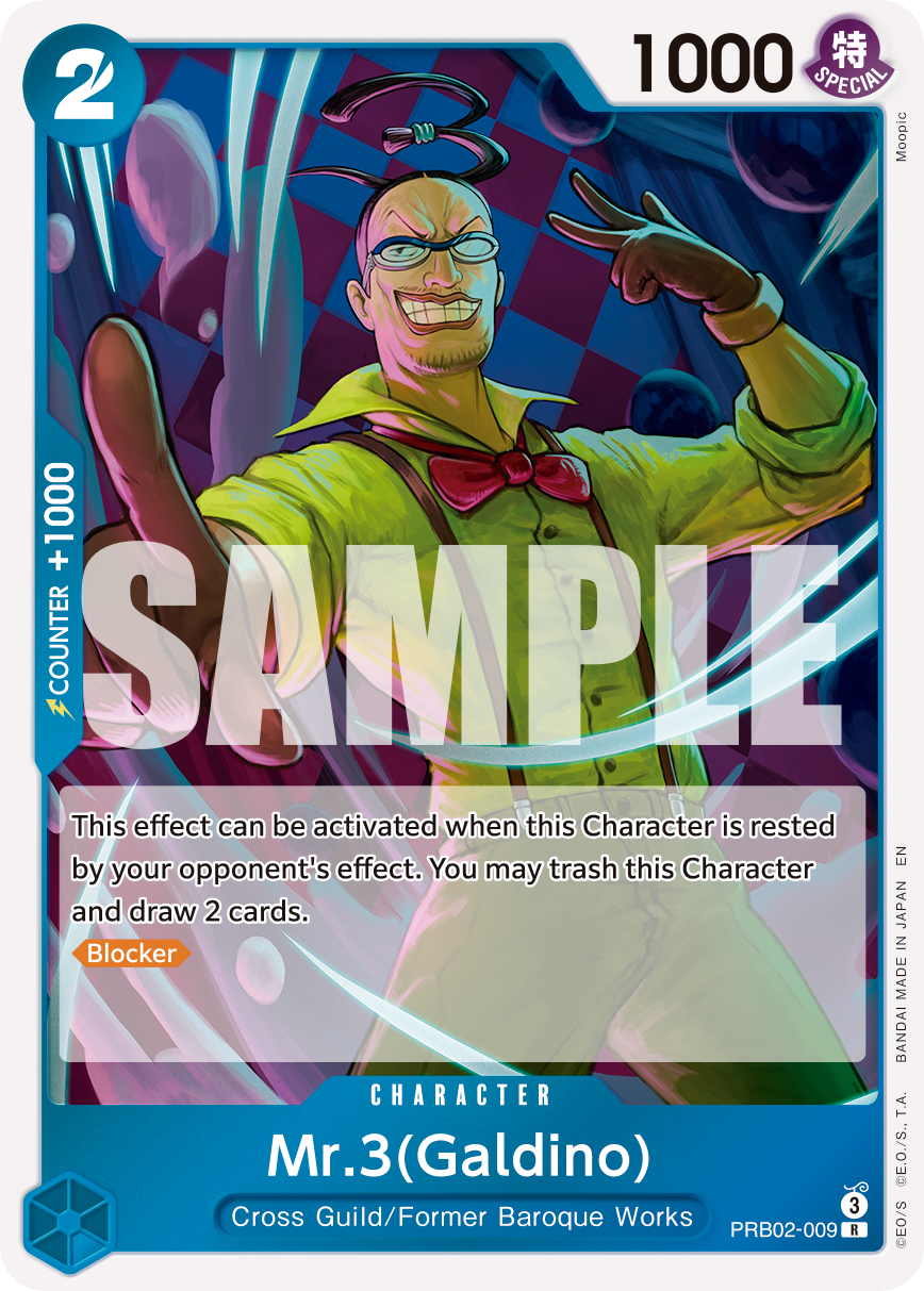 Carte Mr 3(Galdino) PRB02-009 Rare — One Piece TCG PRB-02 The Best Vol. 2 (Bandai)
