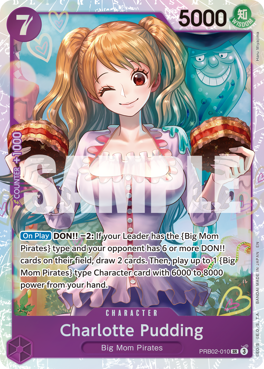 Carte Charlotte Pudding PRB02-010 Super Rare — One Piece TCG PRB-02 The Best Vol. 2 (Bandai)