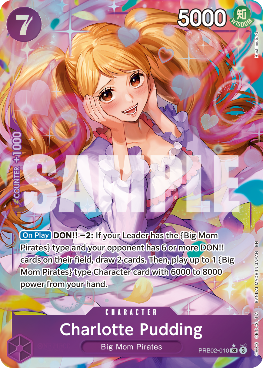 Carte Charlotte Pudding PRB02-010_p1 Super Rare Alt Art — One Piece TCG PRB-02 The Best Vol. 2 (Bandai)