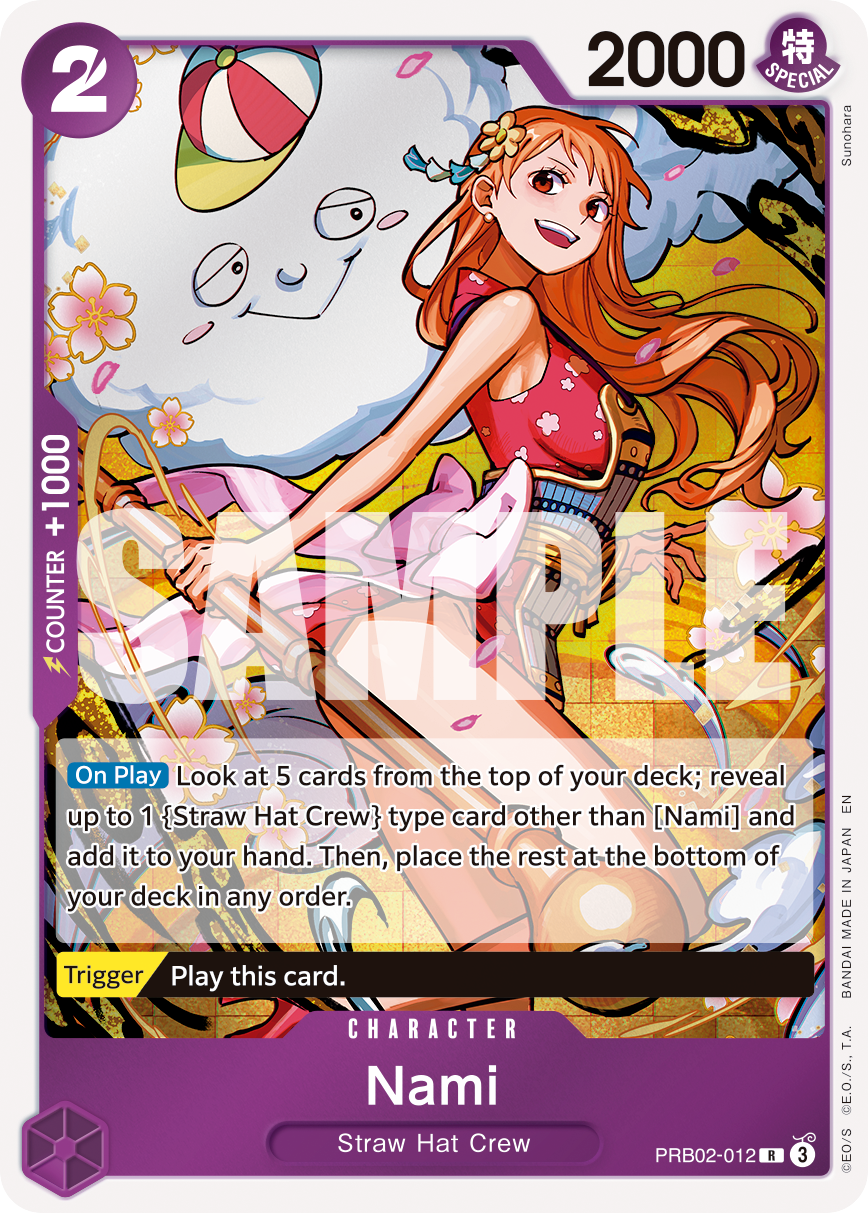 Carte Nami PRB02-012 Rare — One Piece TCG PRB-02 The Best Vol. 2 (Bandai)