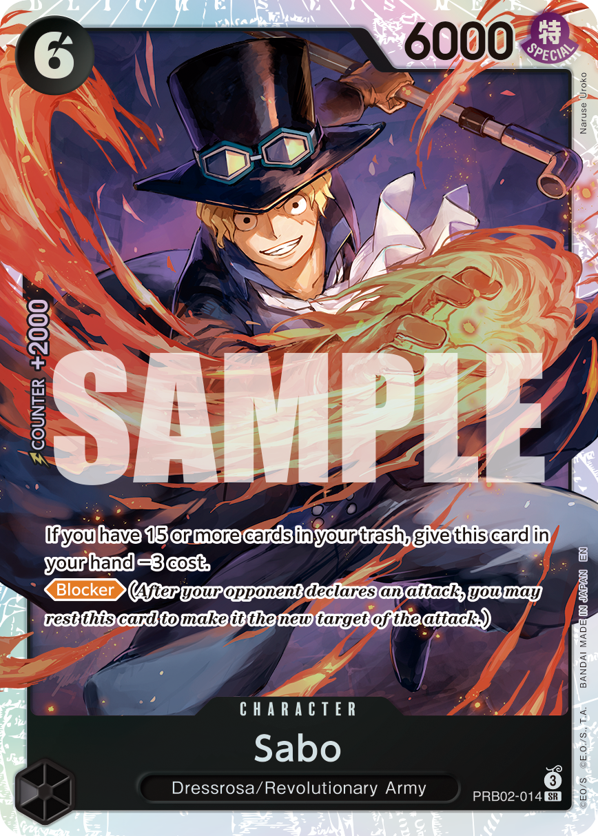 Carte Sabo PRB02-014 Super Rare — One Piece TCG PRB-02 The Best Vol. 2 (Bandai)