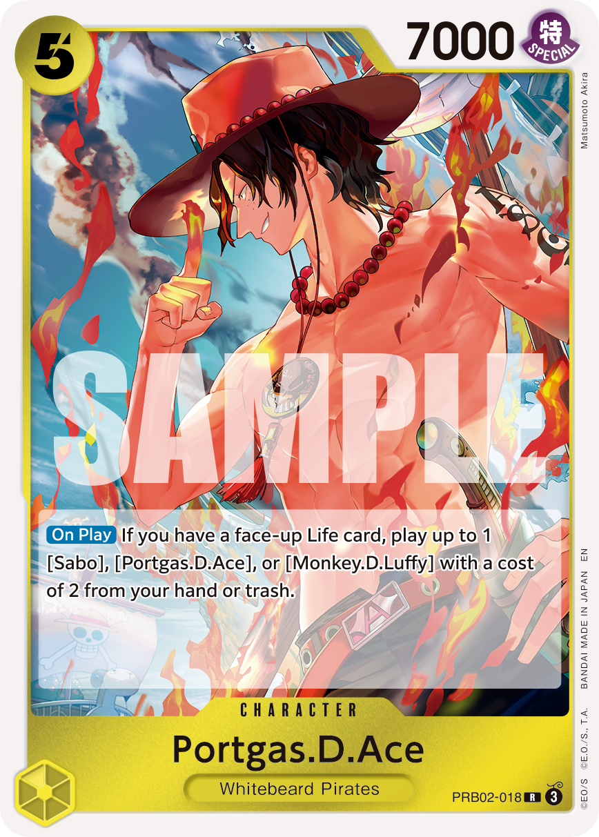Carte Portgas D. Ace PRB02-018 Rare — One Piece TCG PRB-02 (Bandai)