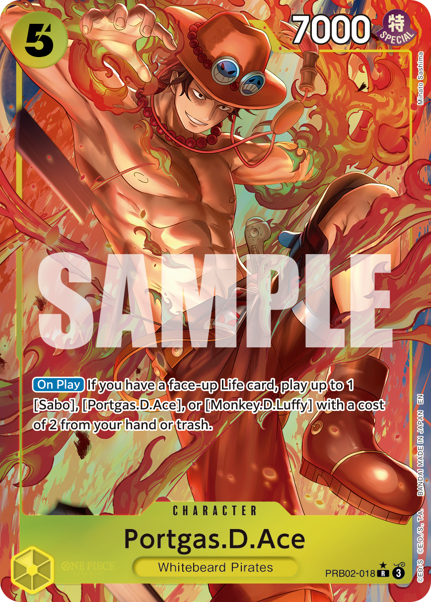 Carte Portgas D. Ace PRB02-018_p1 Rare — One Piece TCG PRB-02 (Bandai)