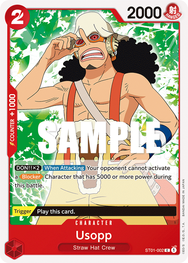 Carte Usopp ST01-002 Common — One Piece TCG ST-01 (Bandai)