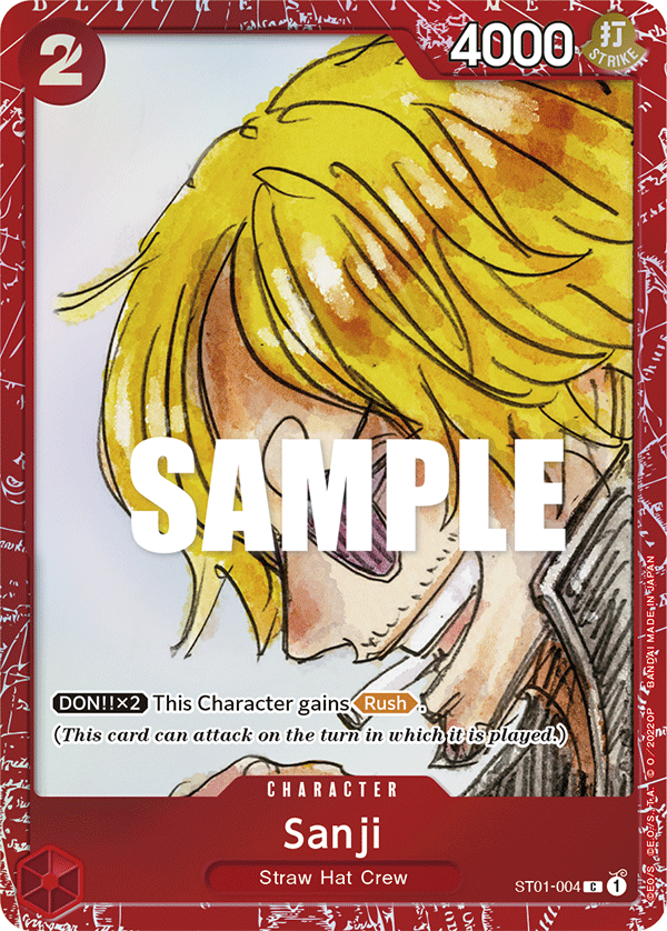 Carte Sanji ST01-004_p2 Common Alt Art — One Piece TCG OTHER One Piece Products (Bandai)