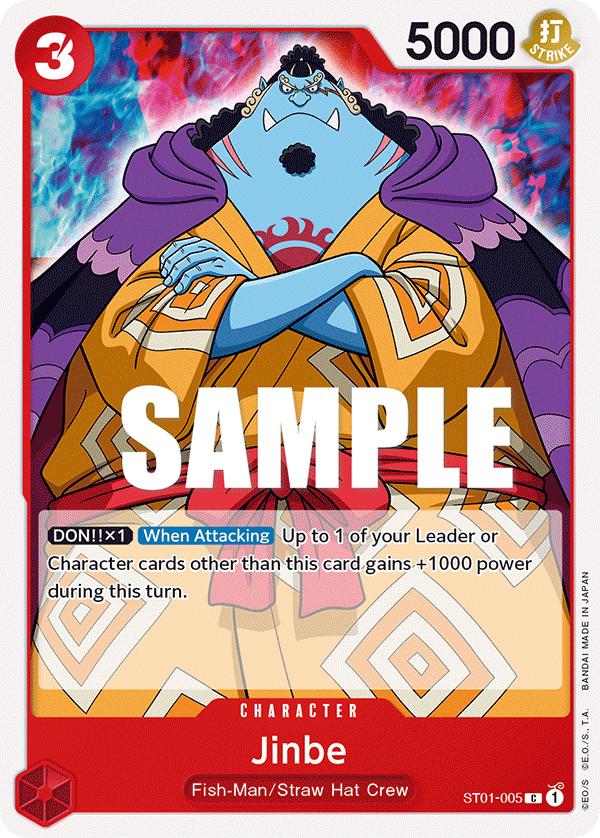 Carte Jinbe ST01-005 Common — One Piece TCG ST-01 Starter Deck: Straw Hat Crew (Bandai)