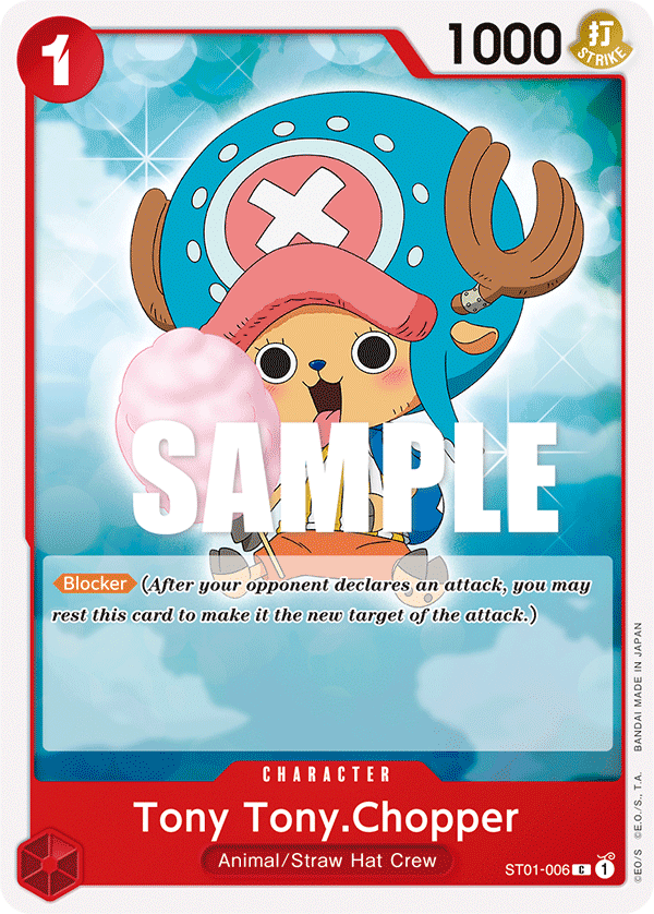 Carte Tony Tony.Chopper ST01-006 Common — One Piece TCG ST-01 Starter Deck: Straw Hat Crew (Bandai)