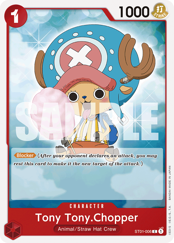 Carte Tony Tony.Chopper ST01-006_r1 Common Serial — One Piece TCG PRB-01 The Best (Bandai)