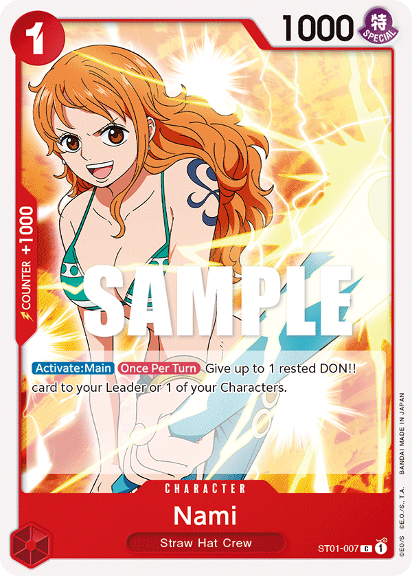 Carte Nami ST01-007 Common — One Piece TCG ST-01 Starter Deck: Straw Hat Crew (Bandai)