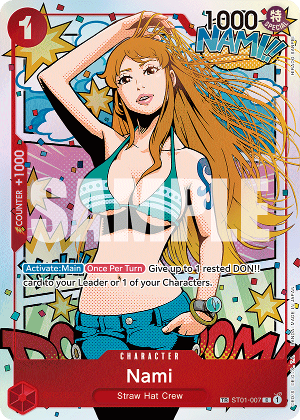 Carte Nami ST01-007_p3 Special Alt Art — One Piece TCG OP-06 Wings of the Captain (Bandai)