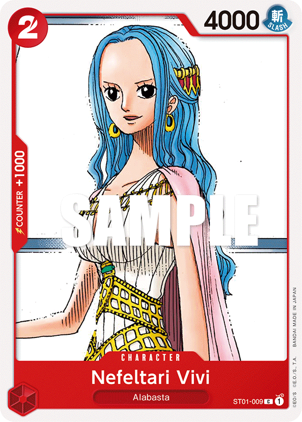 Carte Nefeltari Vivi ST01-009 Common — One Piece TCG ST-01 Starter Deck: Straw Hat Crew (Bandai)