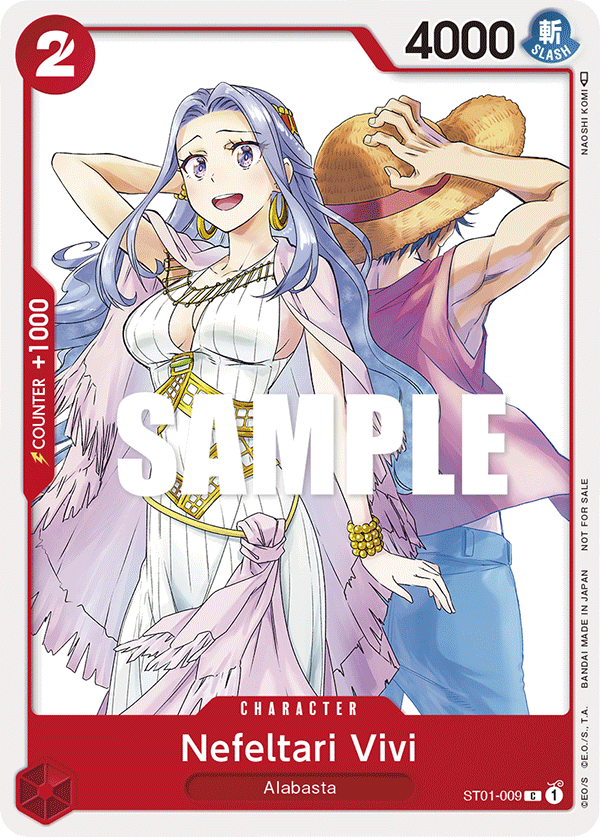 Carte Nefeltari Vivi ST01-009_p1 Common Alt Art — One Piece TCG PROMO-ST-01 Promos: Straw Hat Crew (Bandai)