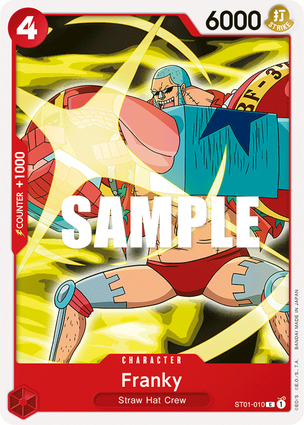 Carte Franky ST01-010 Common — One Piece TCG ST-01 Starter Deck: Straw Hat Crew (Bandai)