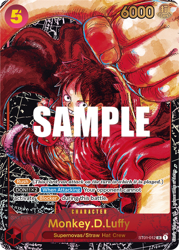 Carte Monkey D. Luffy ST01-012_p2 Super Rare Alt Art — One Piece TCG OP-05 Awakening of the New Era (Bandai)