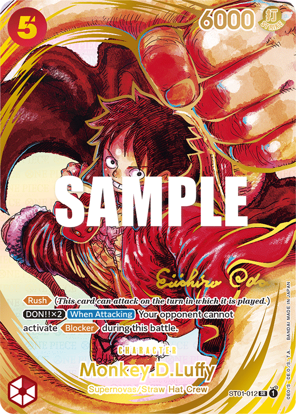 Carte Monkey.D.Luffy ST01-012_p3 Super Rare Alt Art — One Piece TCG OP-05 Awakening of the New Era (Bandai)