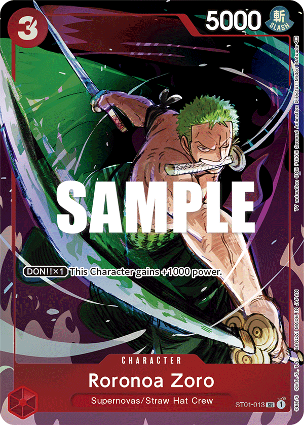 Carte Roronoa Zoro ST01-013_p2 Super Rare Alt Art — One Piece TCG OTHER One Piece Products (Bandai)
