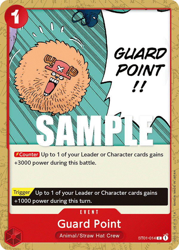 Carte Guard Point ST01-014 Common — One Piece TCG ST-01 Starter Deck: Straw Hat Crew (Bandai)