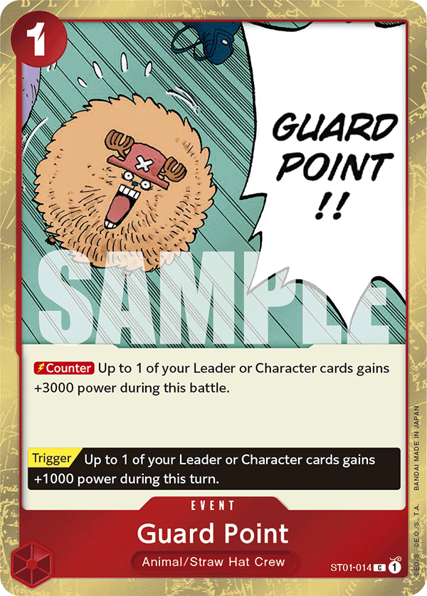 Carte Guard Point ST01-014_p2 Common Alt Art — One Piece TCG PRB-01 The Best (Bandai)