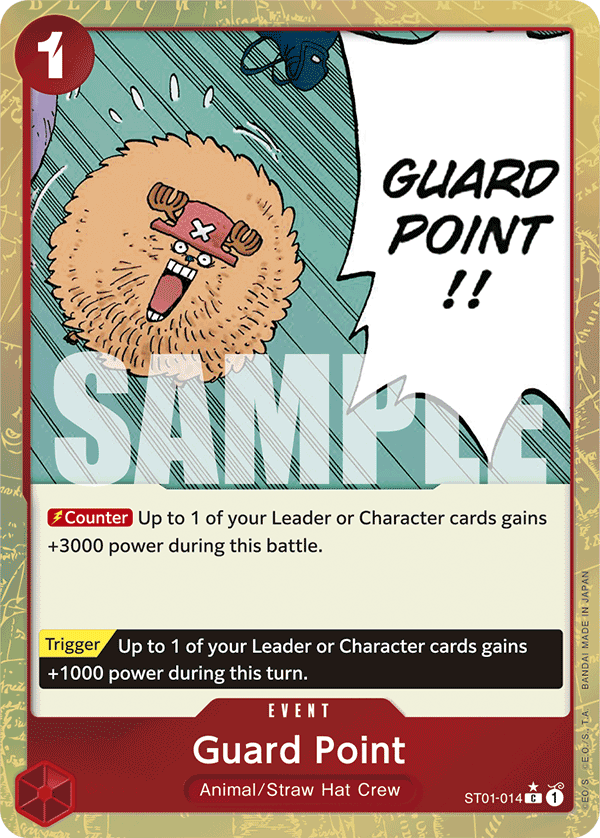 Carte Guard Point ST01-014_p3 Common Alt Art — One Piece TCG PRB-01 The Best (Bandai)
