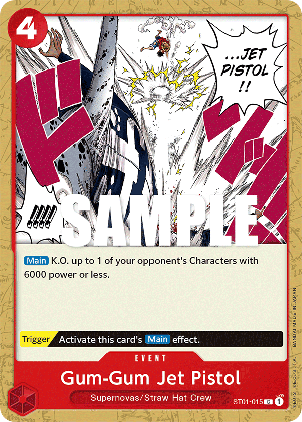 Carte Gum-Gum Jet Pistol ST01-015 Common — One Piece TCG ST-01 Starter Deck: Straw Hat Crew (Bandai)