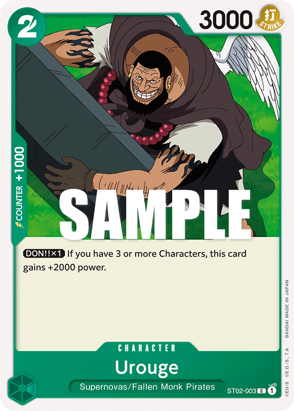 Carte Urouge ST02-003 Common — One Piece TCG ST-02 Starter Deck: Worst Generation (Bandai)