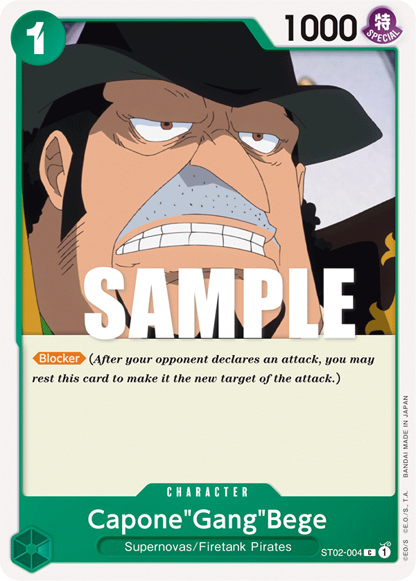 Carte Capone"Gang"Bege ST02-004 Common — One Piece TCG ST-02 Starter Deck: Worst Generation (Bandai)