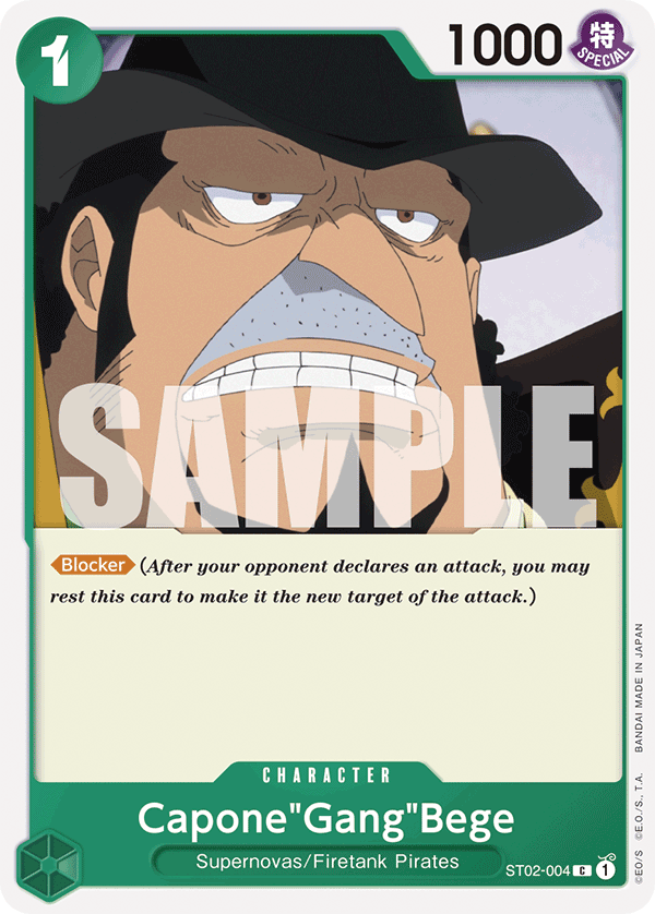 Carte Capone"Gang"Bege ST02-004_p1 Common Alt Art — One Piece TCG ST-02 Starter Deck: Worst Generation (Bandai)