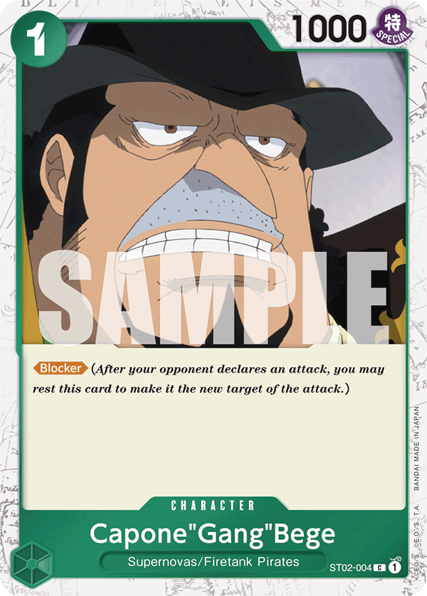 Carte Capone "Gang" Bege ST02-004_p2 Common Alt Art — One Piece TCG PRB-01 The Best (Bandai)