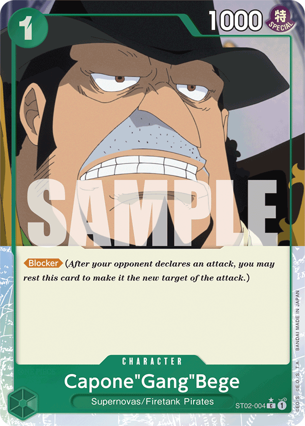 Carte Capone "Gang" Bege ST02-004_p3 Common Alt Art — One Piece TCG PRB-01 The Best (Bandai)