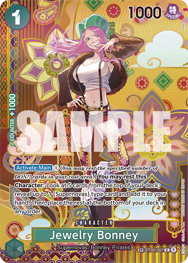 Carte Jewelry Bonney ST02-007_p2 Special Alt Art — One Piece TCG OP-08 Two Legends (Bandai)