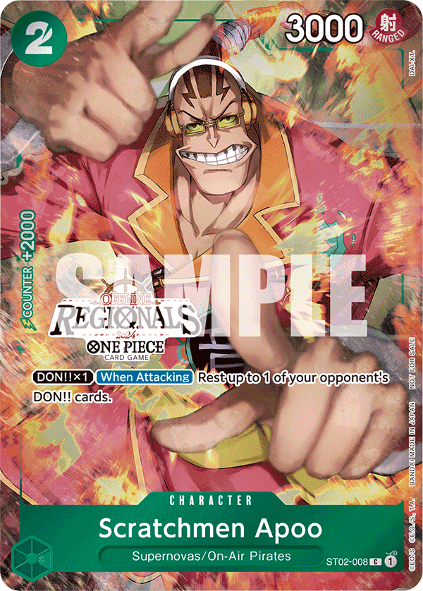 Carte Scratchmen Apoo ST02-008_p1 Common — One Piece TCG PROMO-ST-02 (Bandai)