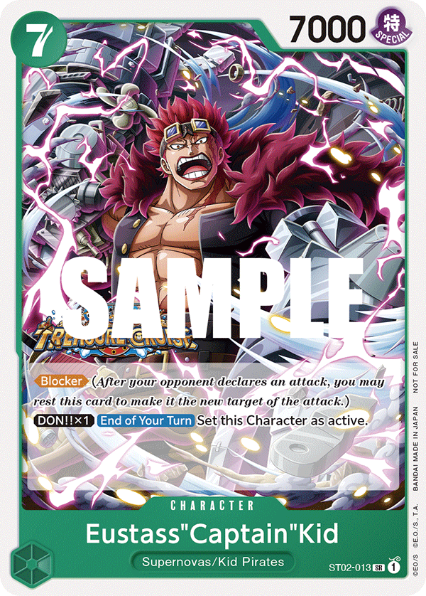 Carte Eustass"Captain"Kid ST02-013_p1 Super Rare — One Piece TCG PROMO-ST-02 (Bandai)