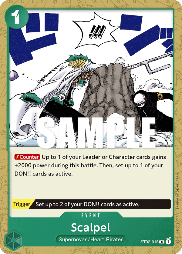 Carte Scalpel ST02-015 Common — One Piece TCG ST-02 Starter Deck: Worst Generation (Bandai)
