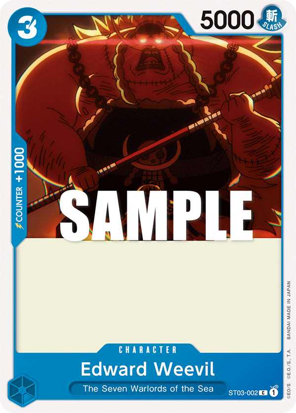 Carte Edward Weevil ST03-002 Common — One Piece TCG ST-03 (Bandai)
